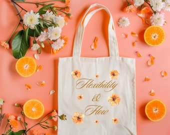 Flexibility and Flow Cotton Canvas Tote Bag