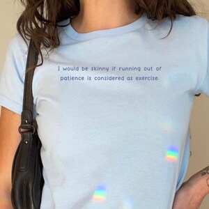 Sarcastic quote y2k baby tee, Funny no patience cute crop top, Cute saying shirt, Trendy 90s baby tee, birthday gift for teen,Sarcasm tshirt
