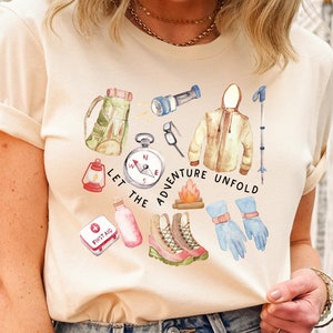 Hiking adventure cute shirt, Adventure all day camping tshirt, Hiker T-shirt, Trekking adventure tee, Nature lover shirt, Gift for hikers