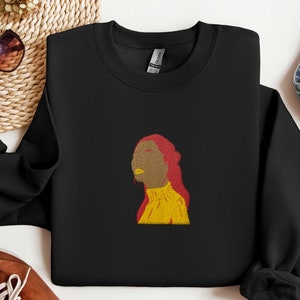 Cool girl embroidered sweatshirt, cute sweatshirt for her, Embroidery sweater,Cool girl aesthetic crewneck, Gift for her, That/it girl shirt
