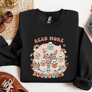 Reading teacher halloween sweatshirt, Halloween Teacher Shirt, Trick or Teach Sweater, Spooky Teacher T-shirt, Ghost Teacher Shirt,Boo shirt