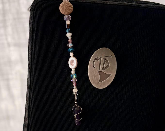 Amethyst Case / Bag Zipper Charm