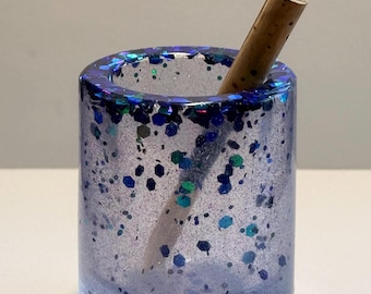 Sapphire Sparkle Shot Glass / Reed Soaker Jar