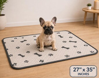 Washable Dog Pee Pad 27x35" – Reusable Waterproof Training Mat