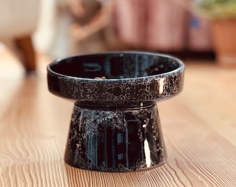 Elevated Ceramic Pet Food and Water Bowl for Cats Kitten Dog Puppy