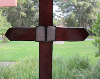 Cross with Bible