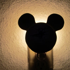 Mouse Ears Nightlight, stained glass night light, mouse ears, lighting, lamp, home decor