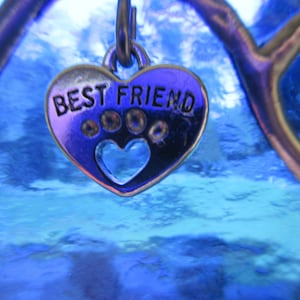 Best Friend Paw Sun Catcher, Rainbow Bridge, puppy paw, friend, pet, animal, pet loss, gift, image 3