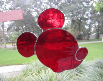 Mouse Stained Glass Suncatcher