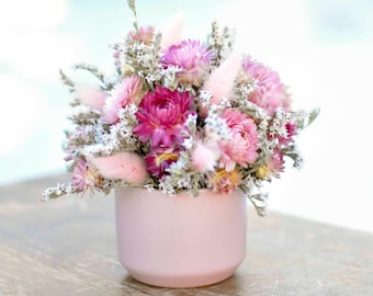 Sweet Pink Posy Pot - Mother's Day Gift, Dried Flowers in a Vase
