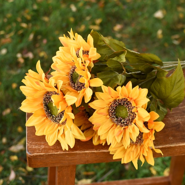 Silk Sunflowers Etsy