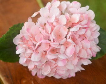 Light Pink Silk Hydrangea Pick: Spring Wedding Decor