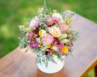 Spring wildflower arrangement, summer dried flowers, spring dried flowers, small arrangement, small centerpiece