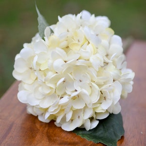 Cream Silk Hydrangea Pick: Faux Wedding Bouquet, Home Decor