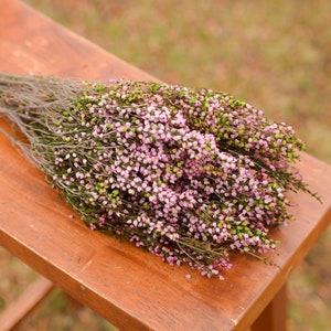 Bukett konserverad rosa ljung, rosa ljung, rosa bröllopsblommor, vårbröllopsblommor, skotska blommor, skotska bröllopsblommor bild 2