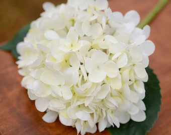 White Silk Hydrangea Pick: Wedding Bouquet Floral Arrangement