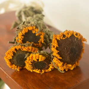 Dried Sunflowers, dried sunflower, sunflower dried, sunflower wedding decor, fall wedding, yellow dried flowers image 5