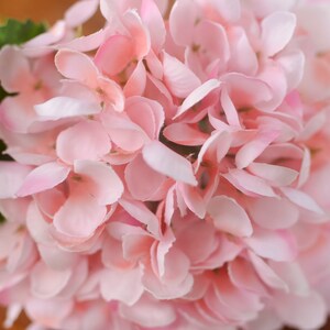 Light Pink silk hydrangea, pink hydrangea, spring flowers, silk hydrangeas, artificial hydrangeas, faux hydrangeas image 7