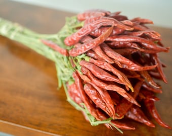 Dried Red Chili Peppers, dried chilis, fall decor, chilis, do-it-yourself wedding, hot peppers, dried hot peppers