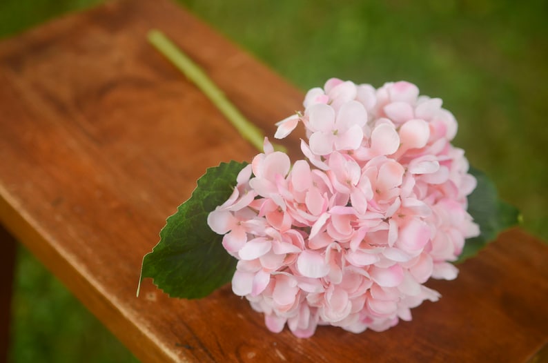 Light Pink silk hydrangea, pink hydrangea, spring flowers, silk hydrangeas, artificial hydrangeas, faux hydrangeas image 2