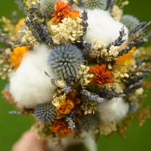 Dried echinops, natural thistle flower, dried globe thistle, dusty blue flowers, light blue flowers for bouquet, for vase, for wedding image 5