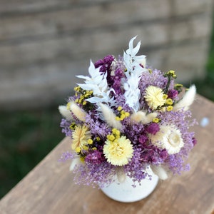 Spring lilacs floral pot, Mother's Day gift, dried flower bouquet, spring dried flowers, small arrangement, small centerpiece image 8