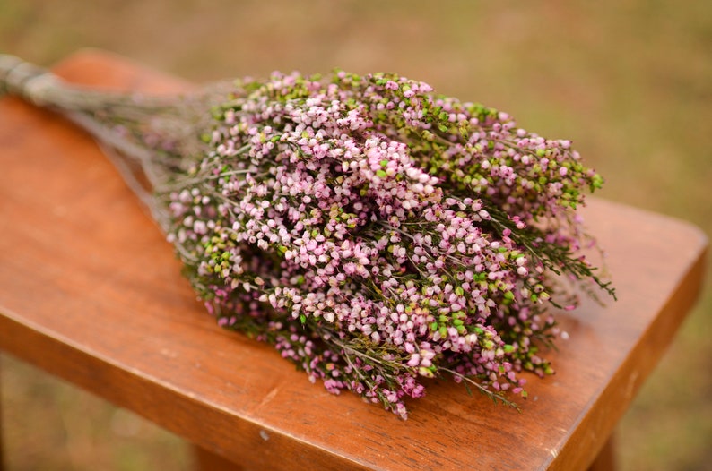 Bukett konserverad rosa ljung, rosa ljung, rosa bröllopsblommor, vårbröllopsblommor, skotska blommor, skotska bröllopsblommor bild 4