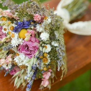 Dried daisy bunch, dried ammobium, winged everlasting, natural chrysanthemum, mini daisy, white daisies, wedding flowers, corsage flowers image 8