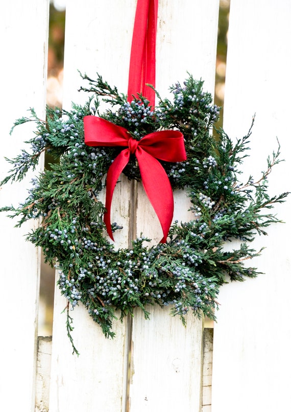 Christmas Juniper Wreath, Preserved Greenery Wreath, Small Holiday Wreath,  Window Wreath, Fresh Wreath, Mini Boxwood Wreath, Fresh Wreaths 