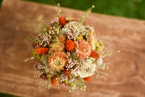 Sweet September Flowers, Mini Floral Pot, Housewarming Gift, Dried