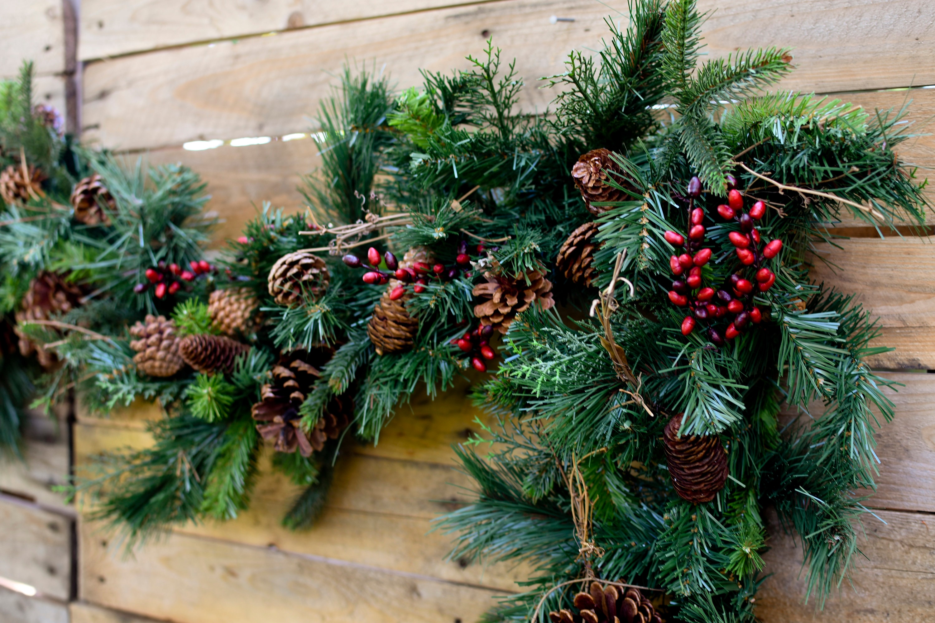 Pine & Pinecone Garland, Artificial Christmas Greenery