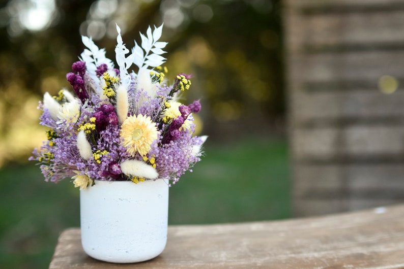Spring lilacs floral pot, Mother's Day gift, dried flower bouquet, spring dried flowers, small arrangement, small centerpiece image 10
