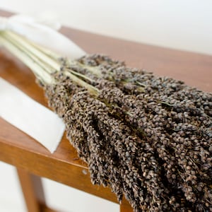 Dried Black Sorghum Bunch: Natural Wedding Decor