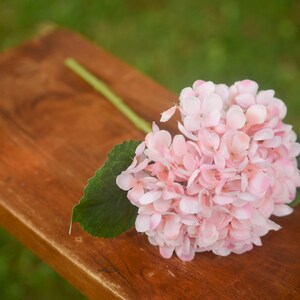 Light Pink silk hydrangea, pink hydrangea, spring flowers, silk hydrangeas, artificial hydrangeas, faux hydrangeas image 5