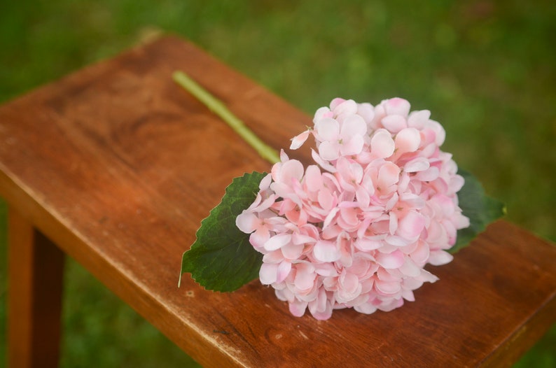 Light Pink silk hydrangea, pink hydrangea, spring flowers, silk hydrangeas, artificial hydrangeas, faux hydrangeas image 5