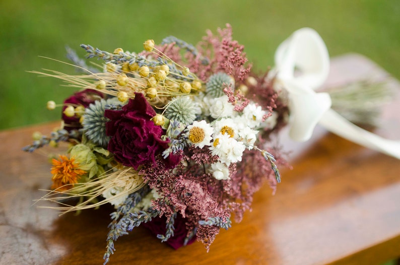 Dried daisy bunch, dried ammobium, winged everlasting, natural chrysanthemum, mini daisy, white daisies, wedding flowers, corsage flowers image 9