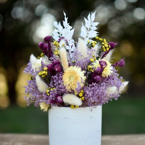 Spring lilacs floral pot, Mother's Day gift, dried flower bouquet, spring dried flowers, small arrangement, small centerpiece image 5