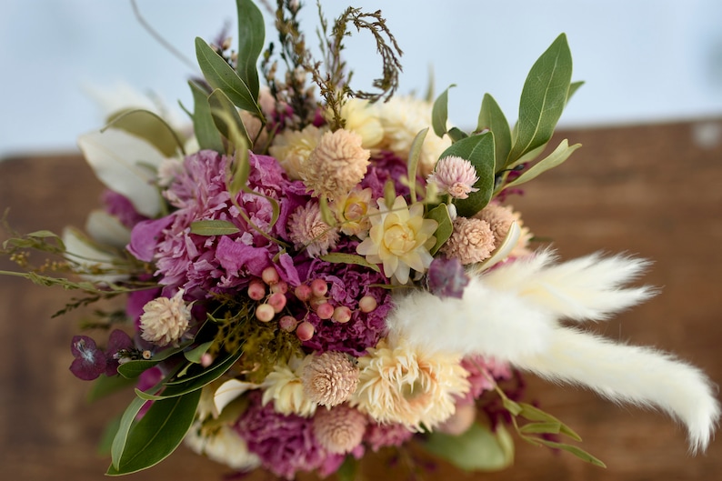 Small dried flower centerpiece, spring dried flower arrangement, spring dried flowers, small arrangement, small centerpiece image 5
