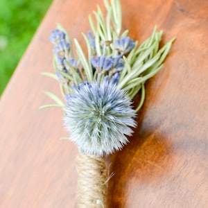 Dried echinops, natural thistle flower, dried globe thistle, dusty blue flowers, light blue flowers for bouquet, for vase, for wedding image 4