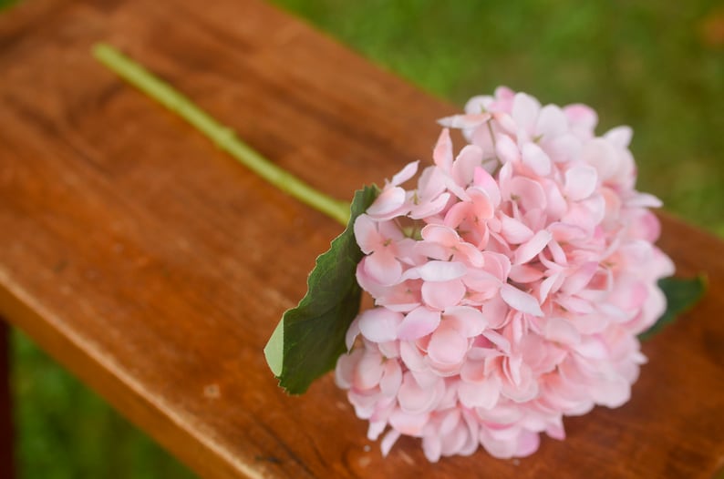 Light Pink silk hydrangea, pink hydrangea, spring flowers, silk hydrangeas, artificial hydrangeas, faux hydrangeas image 3