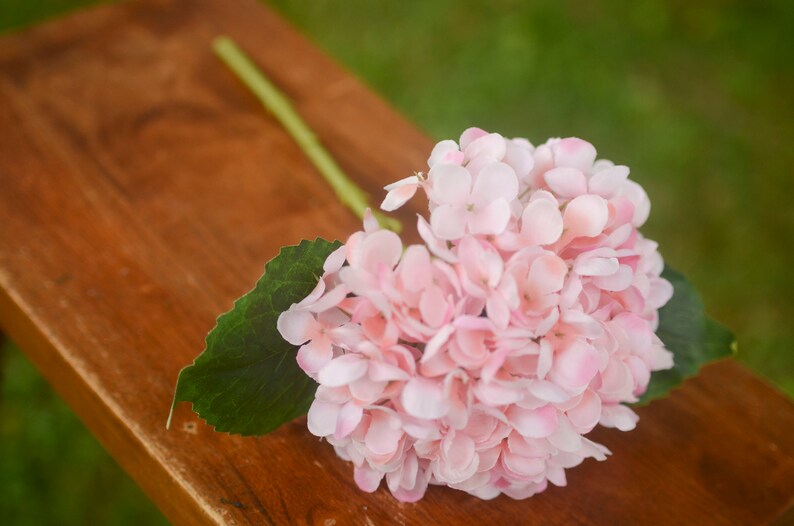 Light Pink silk hydrangea, pink hydrangea, spring flowers, silk hydrangeas, artificial hydrangeas, faux hydrangeas image 4