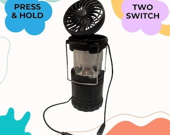 Brytaranpassad hopfällbar lyktafläktkombination - 2 brytare