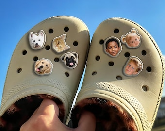 Pet Custom Acrylic Clog Charms, Die Cut Acrylic Shoe Charm, Personalized Pet Image Charm, Custom Pet Photo Shoe Decoration