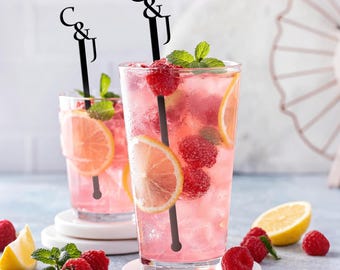 Elegante gepersonaliseerde roerstaafjes aangepaste cocktailroerstaafjes voor bruiloft evenementen bar decor cadeau voor bruid bruidegom jubileum gasten