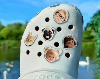 Personalized Pet Acrylic Clog Charms, Die Cut Acrylic Shoe Charm, Custom Pet Photo/Logo Charm, Pet Image Shoe Accessory, Pet Themed Gift