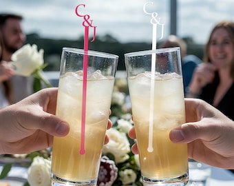 Aangepaste naam roerstaafjes Gepersonaliseerde cocktailroerstaafjes voor bruiloften Feesten Engagements Bar Decor Cadeau voor koppels en bruidsmeisjes
