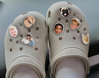 Custom Acrylic Clog Charms, Die Cut Acrylic Shoe Charm, Personalized Pet Photo Charm, Custom Pet Portrait, Pet Lover Shoe Accessory