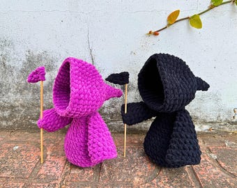 Grim Reaper Crochet Pattern: Low Sew Halloween Ghost Amigurumi (PDF Pattern)