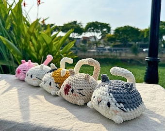Pacchetto di schemi per chignon da gatto all'uncinetto 5 in 1 Amigurumi senza cuciture (download PDF)