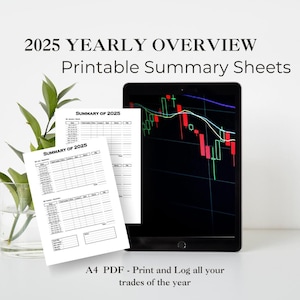 Résumé commercial 2025 imprimable - Suivi hebdomadaire pour Crypto, Forex, etc.